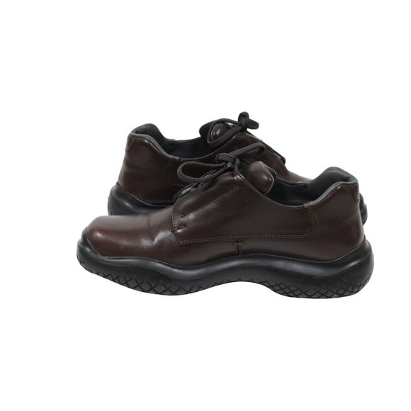 Prada Mens Vintage Chunky Derby US 7 UK 6 Brown Leather AW99 Vibram Square Toe - Picture 9 of 11
